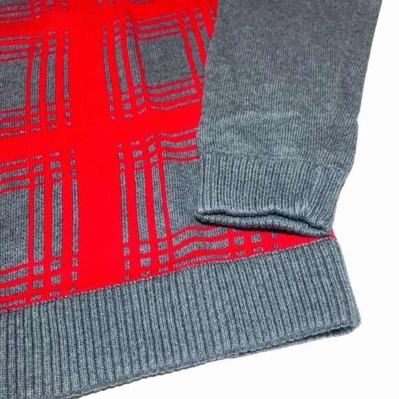 Mossimo Supply Co Sweater Men’s Size S Red Gray Cotton - Picture 3 of 11